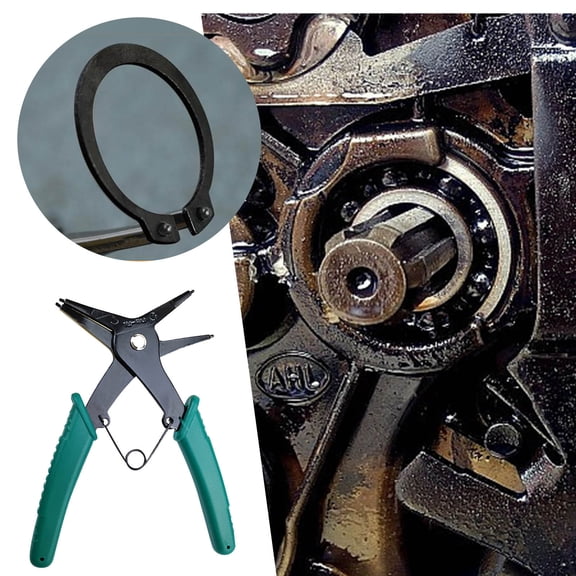 SouMaox Snap Ring Pliers, Reversible Carbon Steel Dual Function Circlip Tool, Retaining Ring Removal for Automotive Mechanical Repair