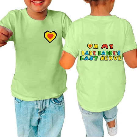 

Shldybc 4th of July T-Shirt Toddler Baby Boys Girl Comfortable Solid Color Graduation Print Short Sleeve Cotton T-shirt Top Summer Savings Clearance