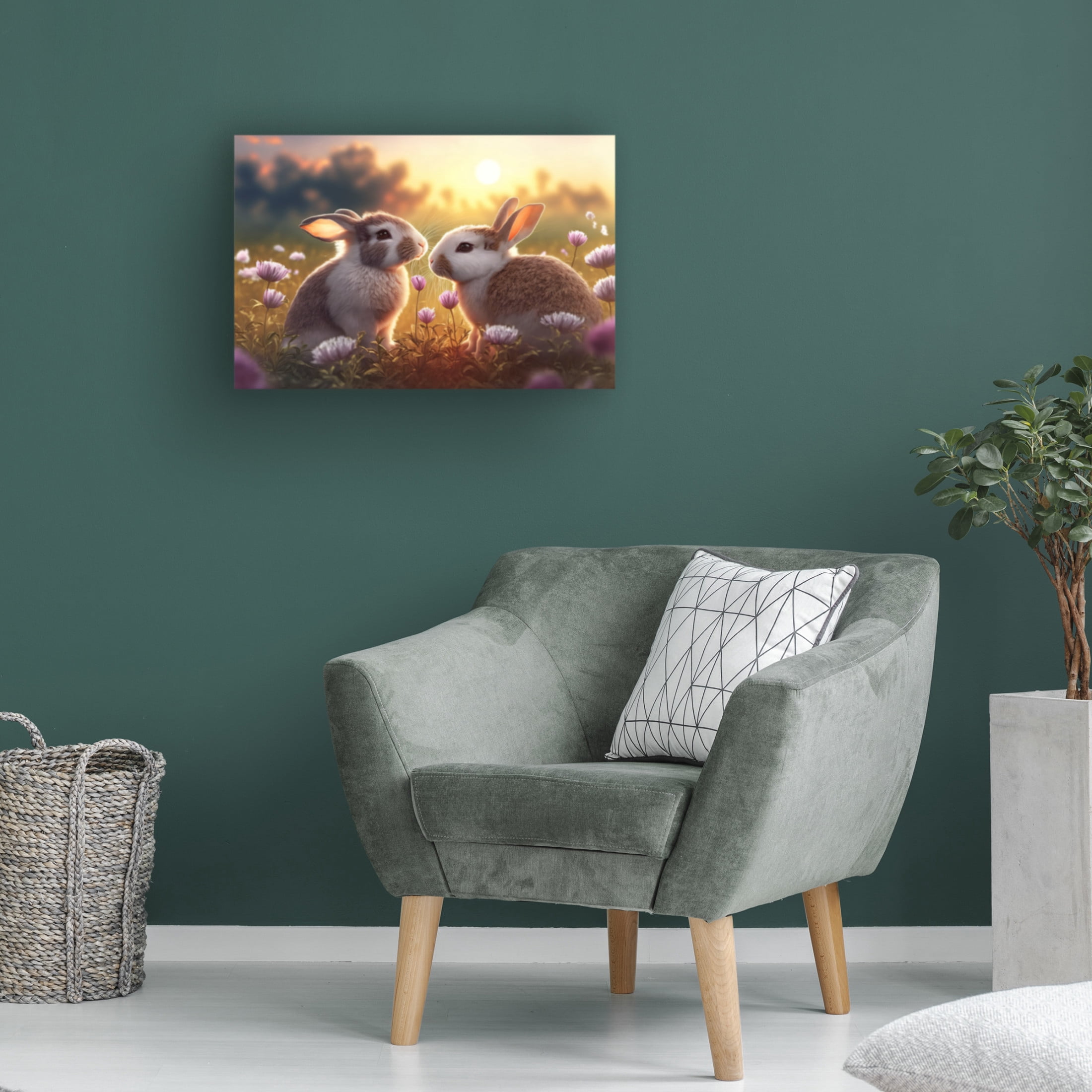 Canvas Wall Art - Ray Heere 'Woodland Animals 16' Wall Art for Living Room, Bedroom, or Office Décor by Trademark Fine Art - 32 x 22 Inches