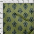 thumbnail image 2 of oneOone Cotton Poplin Fabric Leaves & Floral Block Printed Craft Fabric BTY 56 Inch Wide, 2 of 4