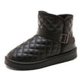 thumbnail image 2 of Slip On Bots Botas Nieve Tobillo Invernal La Plataforma Forrada Pieles Impermeables para Mujeres Al Aire Libre, 2 of 8