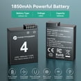 thumbnail image 4 of Batería de repuesto FirstPower Osmo Action 4 y 3 (2 x 1850 mAh), 4 of 8