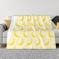 thumbnail image 3 of Throw Blanket for Couch, Cute Banana No.1102 Super Soft Fuzzy Comfy Warm Throw Blanket, Cuteness Lightweight Cozy Plush Flannel Blanket & Throws for Sofa and Bed All Season, 3 of 5