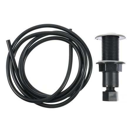 

25mm Air Activated Push Switch Stainless Steel Food Waste Processor Air Switch Pneumatic Button On-off Accessory (Air Switch + 1.5m Air Pipe)