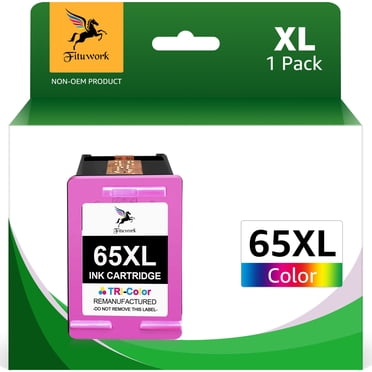65XL Ink for HP Printer Ink HP 65 XL 65XL Ink Cartridge Color for HP Envy 5055 5052 5058 DeskJet 3755 2655 3752 3720 3722 3758 2652 2622 ( 1 Tri-Color)