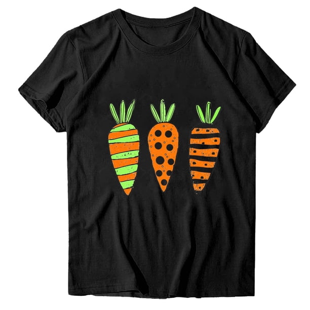Camisetas de Manga Larga de las Mujeres con Estampado de Pascua, Cuello Redondo Suelto Casual Top para el Uso Diario de Primavera