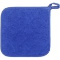 thumbnail image 3 of FFIY 100% Cotton Kitchen Everyday Basic Terry Pot Holder Heat Resistant Coaster Potholder for Cooking and Baking Set of 5 Grey Navy Blue Potholder Navy Blue Potholder, 3 of 9