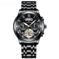 thumbnail image 1 of Reloj multifunción de acero inoxidable con tourbillon para hombre, reloj de moda resistente al agua con luz nocturna para hombre, reloj de acero para hombre, 1 of 5
