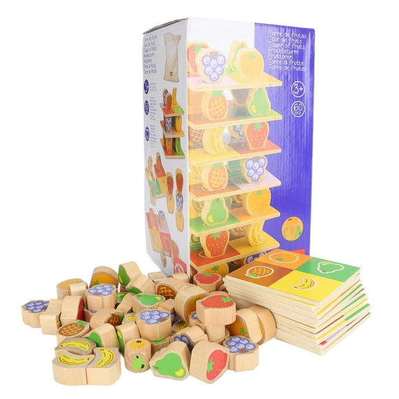 Stacking Tower Game, Wooden Stacking Blocks  Wooden Vivid Game  For Toddlers For Kids