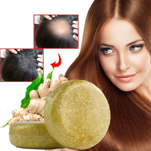 Ginger Hair Regrowth Shampoo Bar, AntiHair Loss Hair Natural Organic