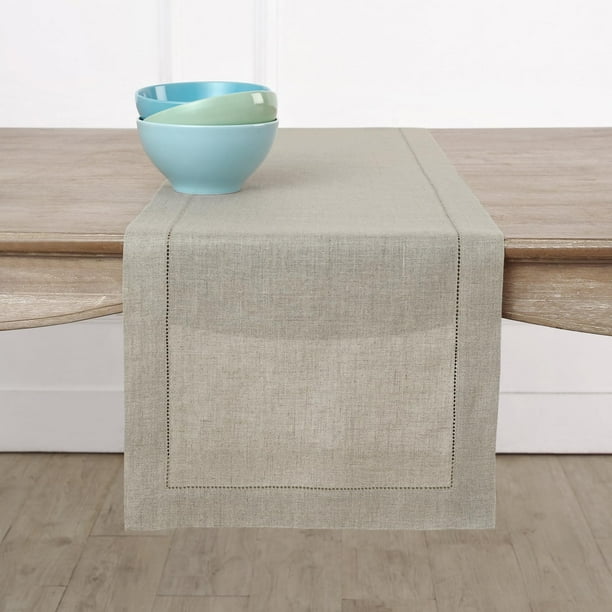 Tapete de mesa Solino Home Linen natural, 229 cm de largo, 100% lino