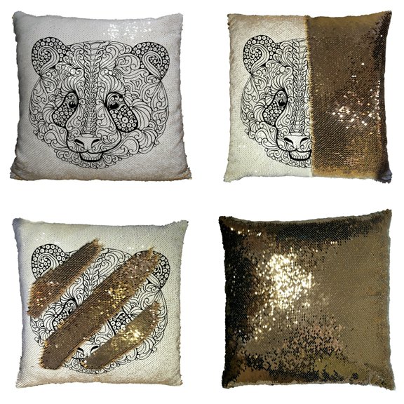 ECZJNT Giant Panda Panda Bear Pillow Case Home Decor Cushion Cover 16x16 Inch