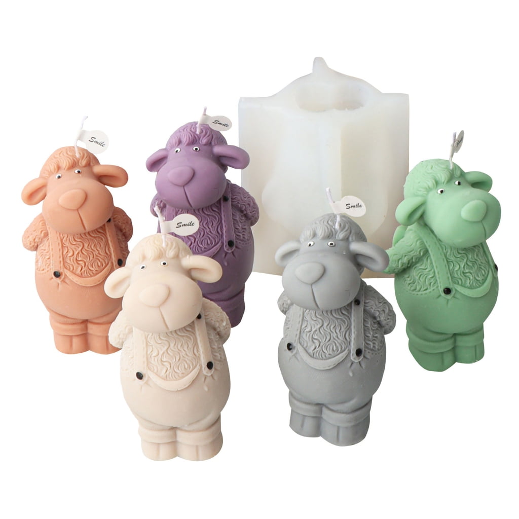 lanema Sheep-like Candle Mold Candle Mold for DIY Candle Soap Plaster Chocolate Home Decor DIY Resin Casting Molds