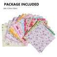 thumbnail image 6 of 100pcs Cotton Fabric Patchwork, TSV 4*4in Cotton Craft Fabric Bundle Squares Sheet Cloth, DIY Sewing Scrapbooking Quilting Pattern Artcraft, Different Patterns for Decorations, 6 of 9