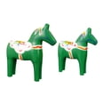 thumbnail image 3 of Conjunto de 2 estatuas de caballos para decoración de interiores, adorno de oficina, figura de animal. verde, 3 of 8