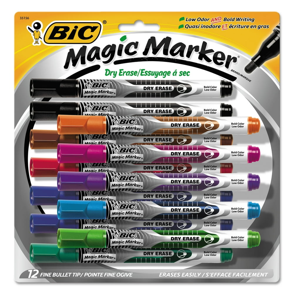 BIC Intensity Advanced Dry Erase Marker, Fine Bullet Tip, Assorted