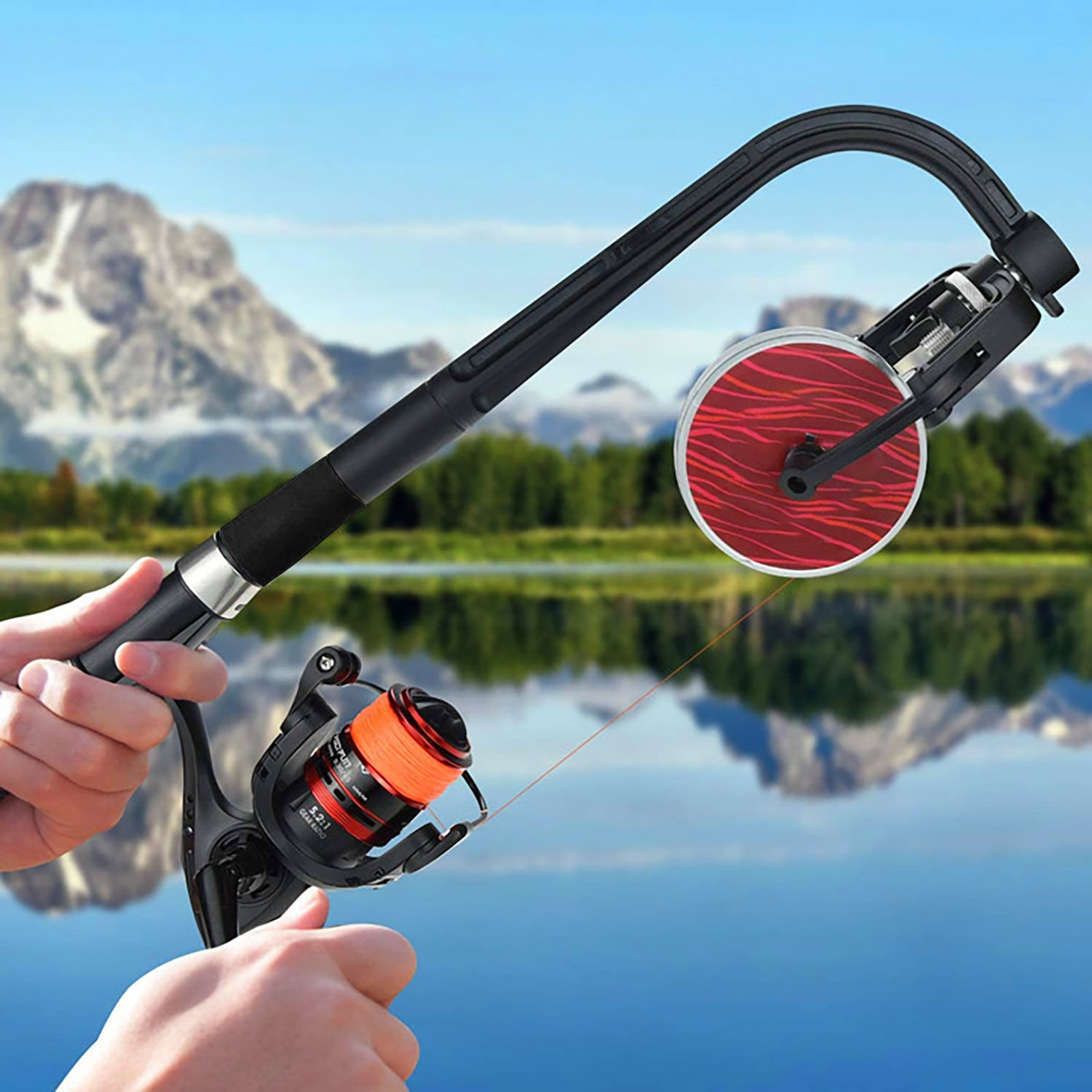Cadorn Fishing Line Winding Spooler System with Spinning Reel - Effortless Line Spooling