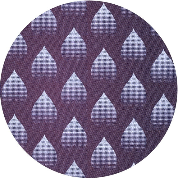 Ahgly Company Indoor Round Patterned Plum Purple Area Rugs, 7' Round