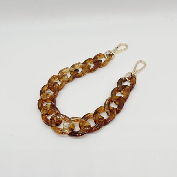 Cadena acrílica de 22 colores, cadena de espina de pescado mediana, cadena de resina para bolso, cadena para gafas, cadena para teléfono móvil, cadena para bolso, llavero