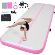 Inflatable Gymnastics Air Mat - 4 inch Thick Tumble Track with Electric Pump, 10 ft Pink Training Mat for Home, Gym, Yoga, Cheerleading, and Outdoor Use