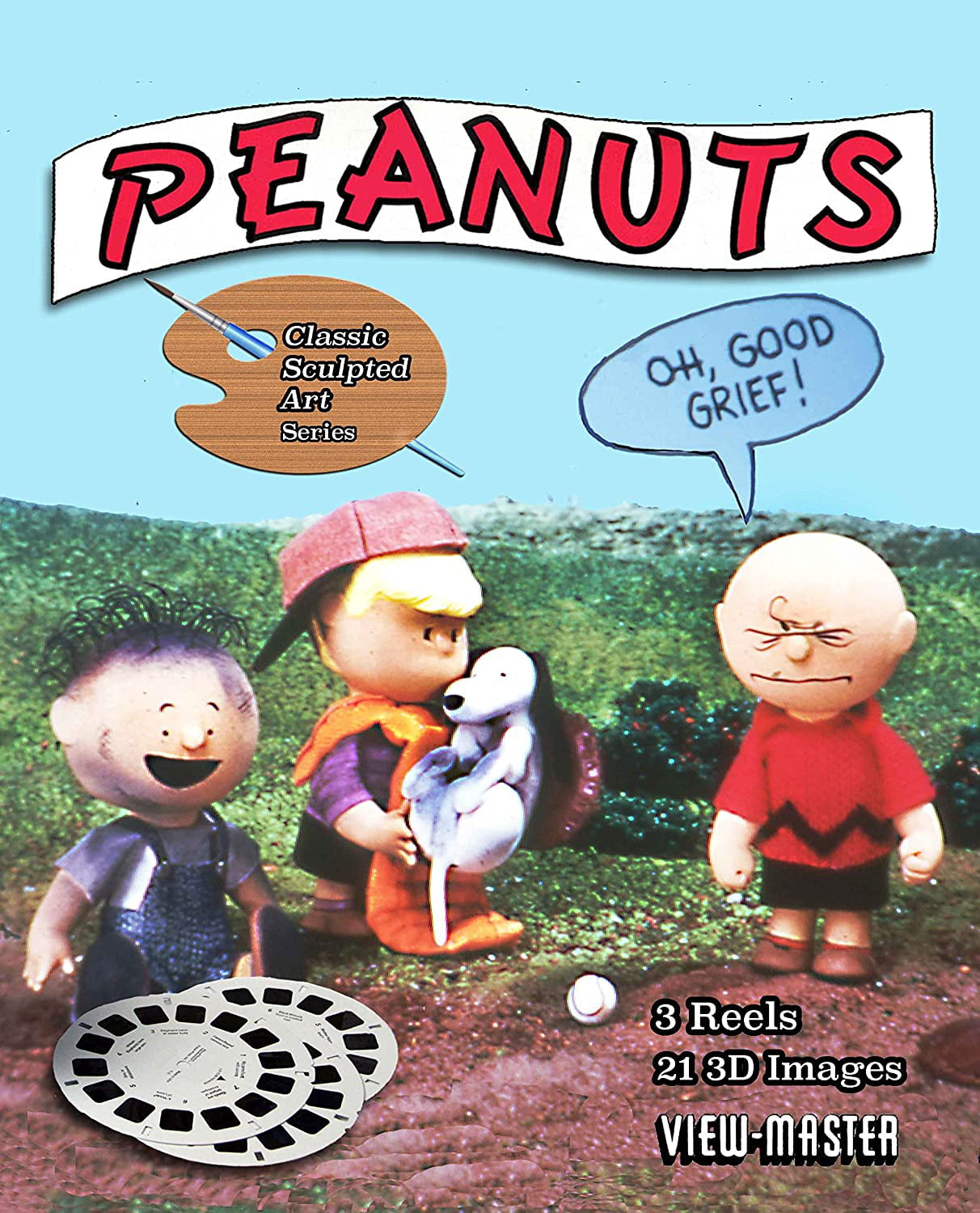 Classic Clay Figure Art 3 Reels 21 3D Images Viewmaster PEANUTS 