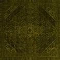 thumbnail image 1 of Ahgly Company Machine Washable Indoor Square Abstract Yellow Modern Area Rugs, 3' Square, 1 of 4