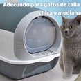 thumbnail image 3 of Caja de Arena para Gatos BAIWOLF Gris con Capucha y Antisalpicaduras, 3 of 9