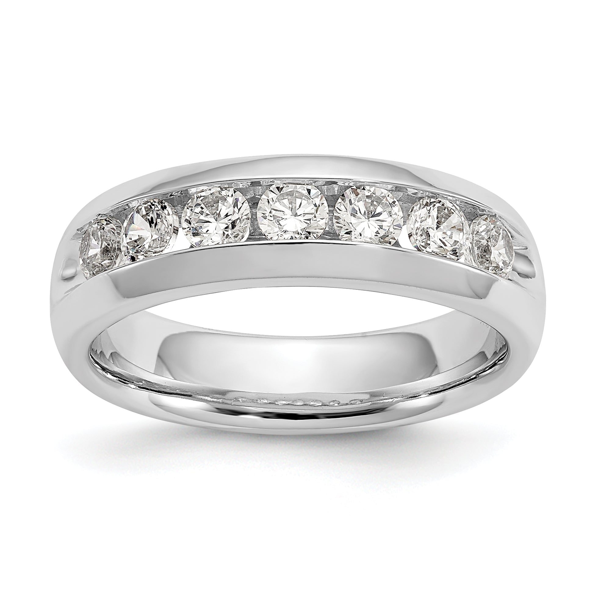 0.80ct Round Created Diamond Engagement Wedding Band Solid 14k Solid White Gold 