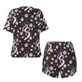 thumbnail image 5 of Naloa Snake And Floral1 Women's Short-Sleeved Pajama Set, Loungewear, Summer pajamas, Breathable Cozy - Small, 5 of 9