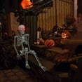 thumbnail image 7 of DUNCHATY 6FT Halloween Skeleton, Giant Animated Skeleton with LED Eyes - Motion-Activated Eerie Sounds & Joint Movement, Mega Yard Decoration for Halloween 2025 Party, Haunted Mansion Theme, 7 of 7