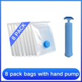 thumbnail image 3 of Bolsas de Almacenamiento Al Vacío, Organizador de Armario, Bolsa Sellada Al Vacío, Bolsa Ahorradora de Espacio para Ropa, Almohadas, Ropa de Cama, Mantas, Embalaje, 8 Piezas, 3 of 5