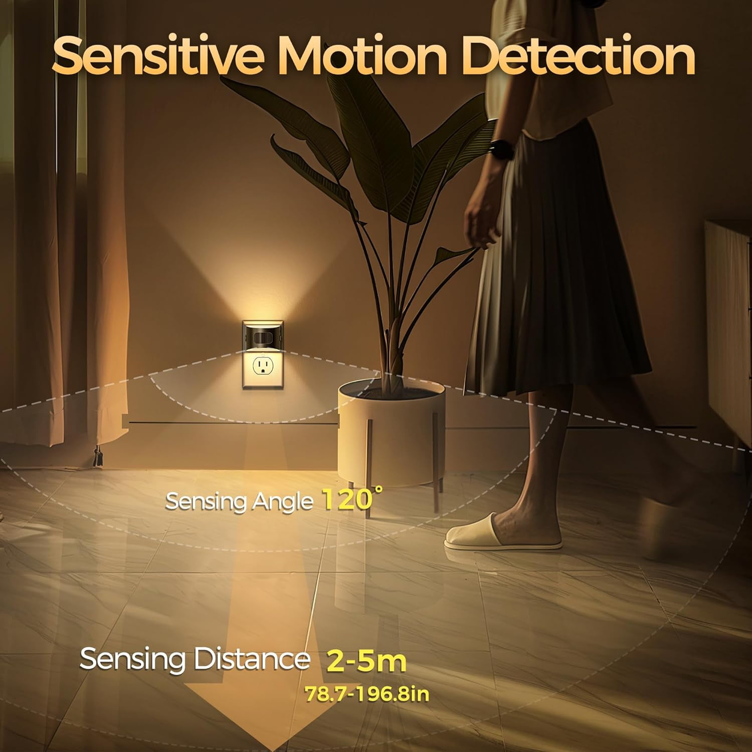 LED Night Light[2 Pack], Night Lights Plug into Wall, 3 Mode Plug in Night Light with Motion Sensor, Dusk to Dawn Sensor, Nightlights for Adults, Bedroom, Bathroom, Hallway