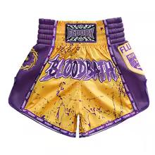 yellow, variant on Fluory Muay Thai Shorts Colorfully Breathable Kick Boxing Pants MMA Men Boxing Clothing Women Free Fight Shorts Free Fight Trunk