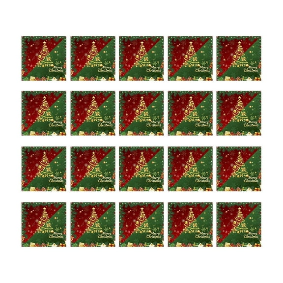 JoyMoreHome Christmas Party Tableware Supplies Set, 20 Pcs Disposable Napkins, for Indoor Outdoor Festival Party, Family Gathering