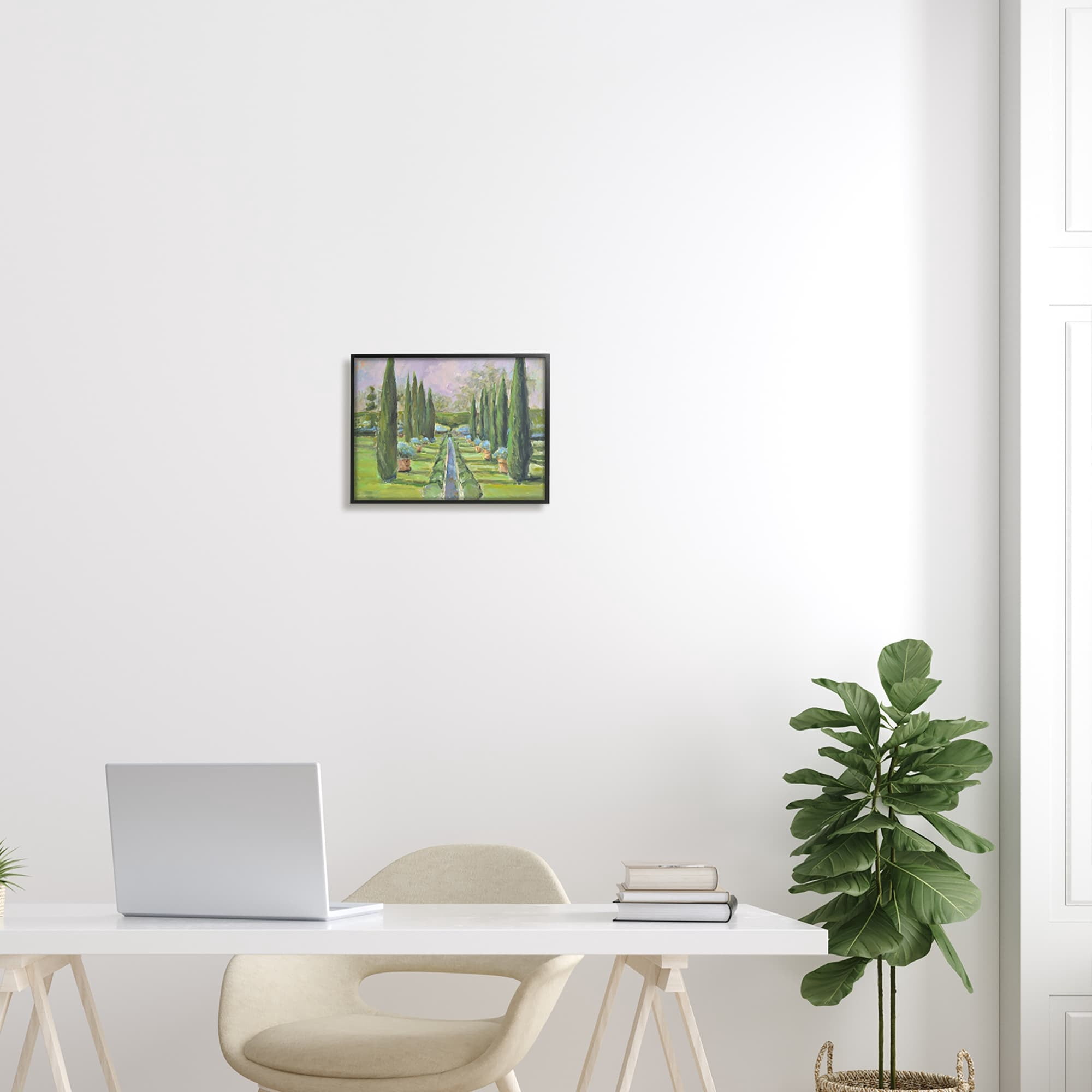 Stupell Industries Elegant Manicured Gardens Landscaped Topiary Greenery Painting Black Framed Art Print Wall Art, Design by Allayn Stevens