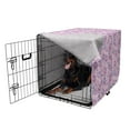 thumbnail image 5 of Floral Dog Crate Cover, Shabby Flower Petals Motif Retro Feminine Japanese Kimono Blossoms Ethnic, Easy to Use Pet Kennel Cover Small Dogs Puppies Kittens, 7 Sizes, Rose and Dark Magenta, by Ambesonne, 5 of 6