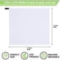 thumbnail image 4 of 100% Cotton Waffle Weave Kitchen Dish Cloths, Ultra Soft Absorbent Quick Drying Dish Towels, 12x12 Inches, 6-Pack, White, 4 of 7