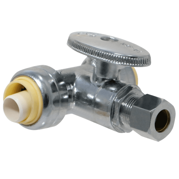 1 Pcs XFITTING OD Compression 3/8 Inch x 1/2 Inch Push Fit x 1/2 Inch Push Fit Tee Valve, 31-4-2=1XX