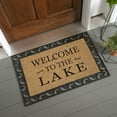 thumbnail image 3 of Evergreen 16 x 28 Inches Welcome to The Lake Door Mat | Non-Slip Rubber Backing | Dirt catching Natural Coir | Indoor and Outdoor Home Decor, 3 of 7