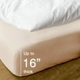 thumbnail image 2 of Hitime Waterproof Mattress Protector King Size, Breathable Cooling Bed Mattress Cover with Deep Pocket Plastic Mattress Protector Fitted 6"-15"(Microfiber, Twin 39"x75"), 2 of 7