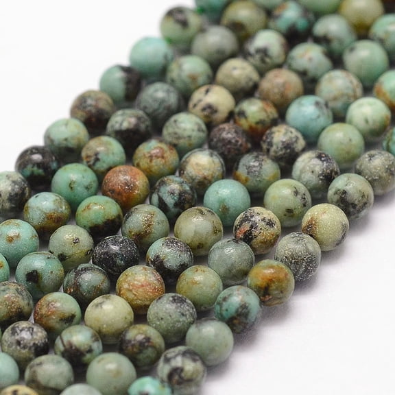 1strand Natural African Turquoise(Jasper) Beads Strands Round 3mm Hole: 0.5mm about 125pcs/strand