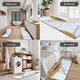 thumbnail image 5 of Blue Gold Wave Marble Pattern Kitchen Rugs Sets Of 3,Kitchen Runner Rugs Non Skid Washable,Decorative Kitchen Floor Mats for Kitchen,Sink,Laundry,17"x30"+ 17"x47" + 17"x59", 5 of 6