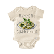 Italian Foodie Gnocchi Newborn Baby Bodysuit
