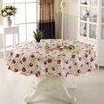 thumbnail image 1 of 1pc PVC Round Table Cloth 152cm 180cm For 4/6 Seaters New Year Dining Table Cover Waterproof Oilproof Floral Printed Tablecloths, 1 of 4