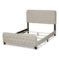 thumbnail image 4 of Baxton Studio Annalisa Modern Transitional Beige Fabric Upholstered Button-Tufted King Size Panel Bed, 4 of 10