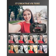 64MP 4K Digital Camera for Photography with Autofocus, 16X Zoom, Compact Design, Includes 32GB SD Card,Black