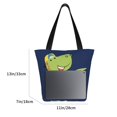 thumbnail image 3 of Kll Tote Bag For Women Dino Playing Roller Skate,Cartoon Dinosaurs Print Shopping Grocery Reusable Bags For Office School Shopping Travel, 3 of 7
