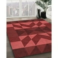 thumbnail image 2 of Ahgly Company Indoor Round Patterned Cranberry Red Area Rugs, 3' Round, 2 of 6