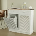 thumbnail image 6 of FULLWATT Dual Compartment Cabinet Trash Can, White, 6 of 15