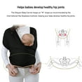 thumbnail image 5 of Gllquen Baby Wrap Carrier Organic Cotton Adjustable Slings ,for Newborn,Infant,Toddlers 35 lbs,Black, 5 of 9